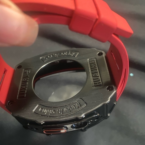 NIB HUALIMEI For Apple Watch Ultra Band 49mm Case in Black/Red - Picture 15 of 16